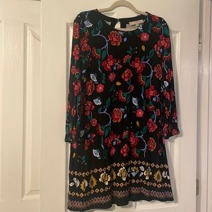 Loft floral long sleeve dress size small petite